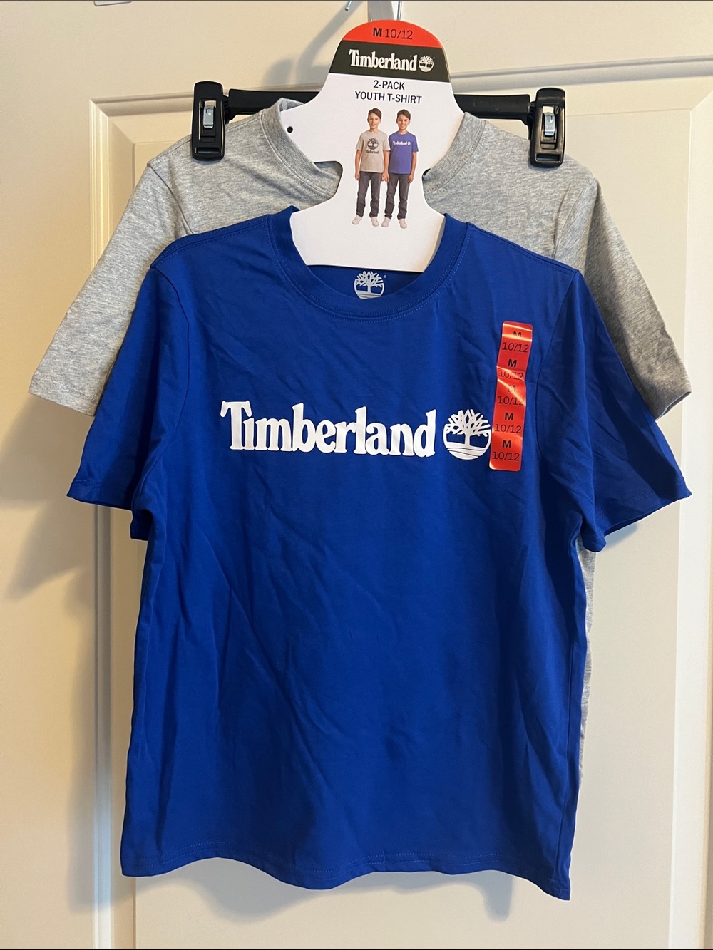Timberland Boys 2-Pack Tee Set - Blue & Heather Gray